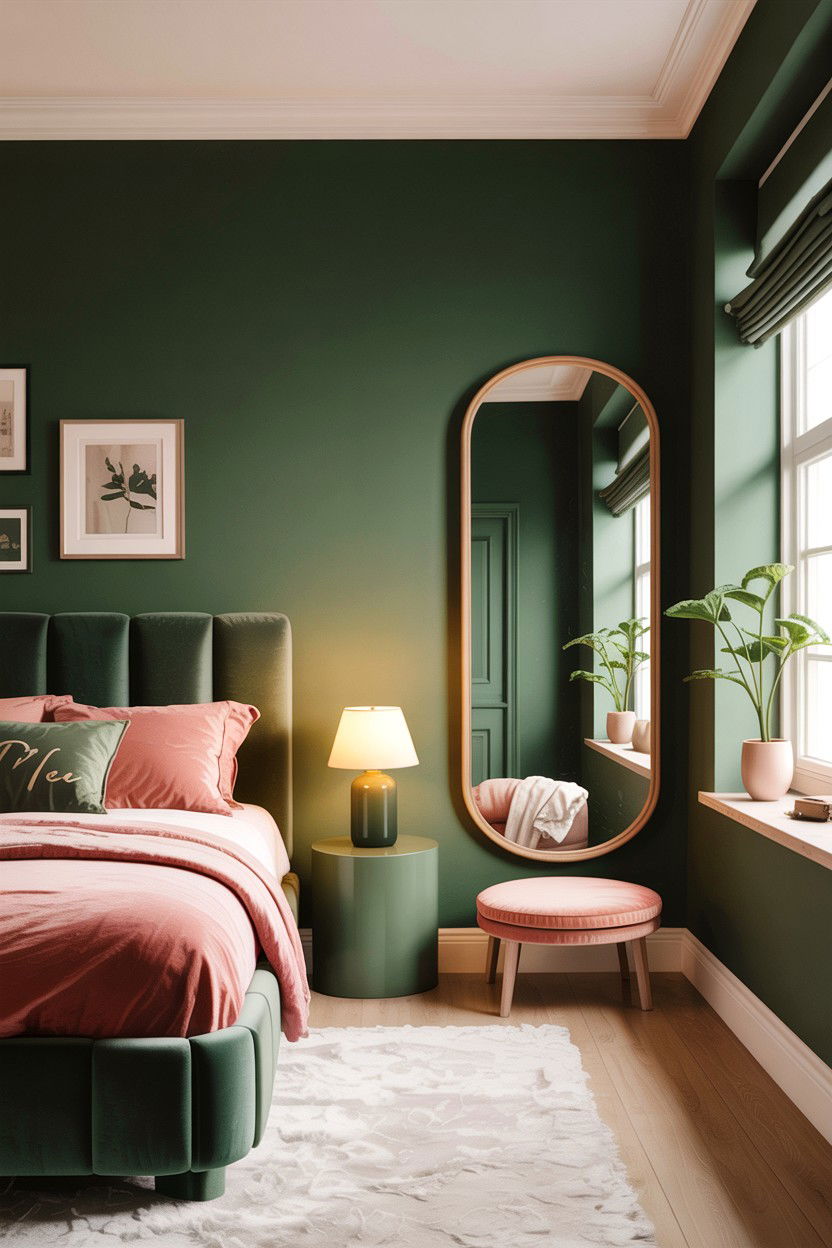 Forest Green Walled Small Bedroom - 30 forest green bedroom ideas