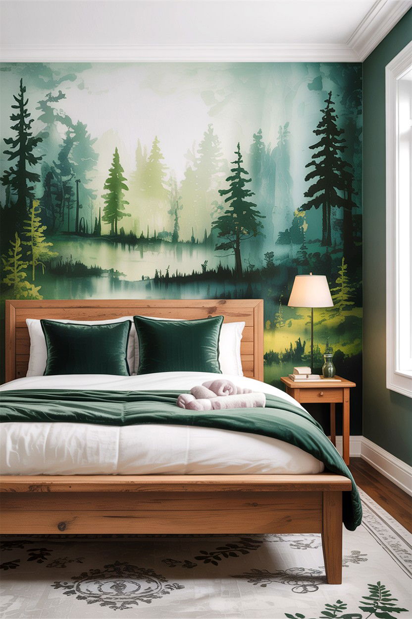 Forest Wall Mural - 30 bedroom accent walls