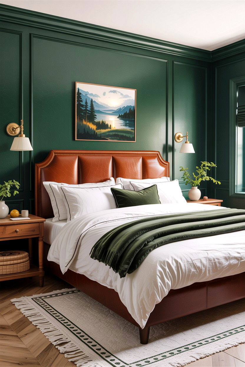 Forest green bedroom - 30 bedroom paint colors