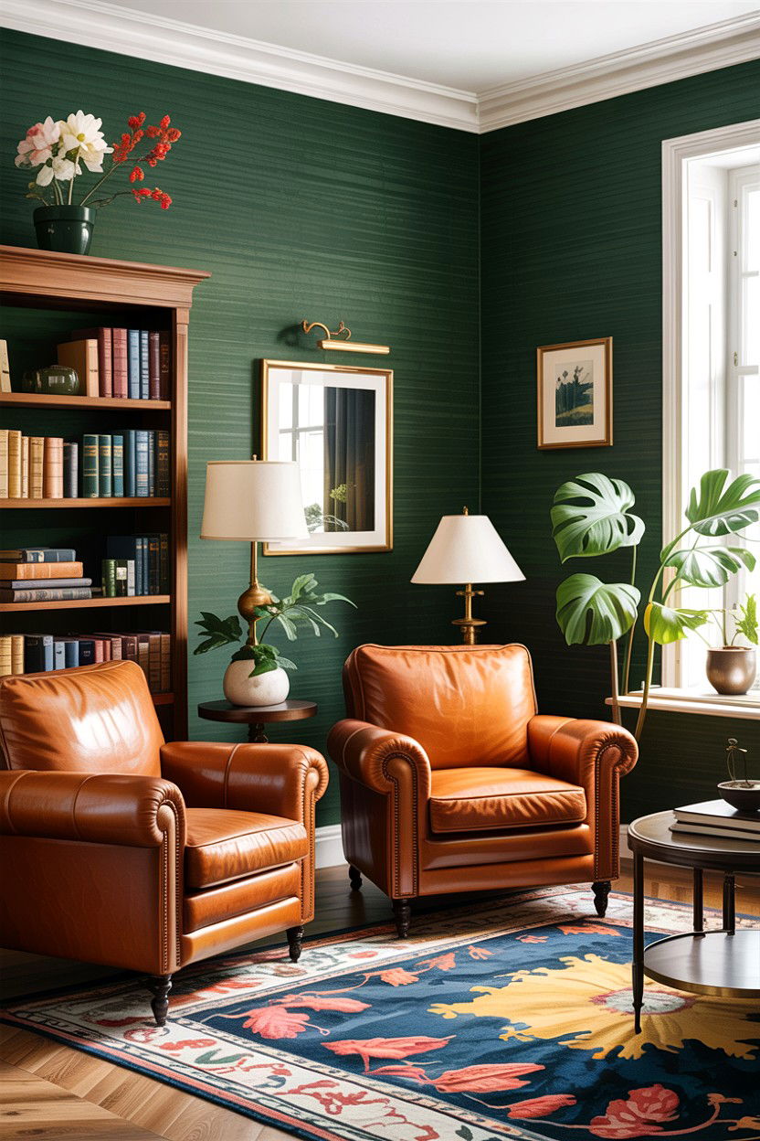 Forest green grasscloth wallpaper - 30 living room grasscloth wallpapers