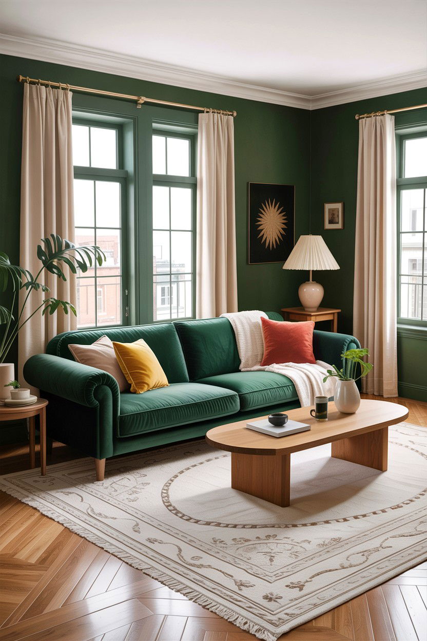 30 Forest Green Living Room Ideas for Sophisticated Style