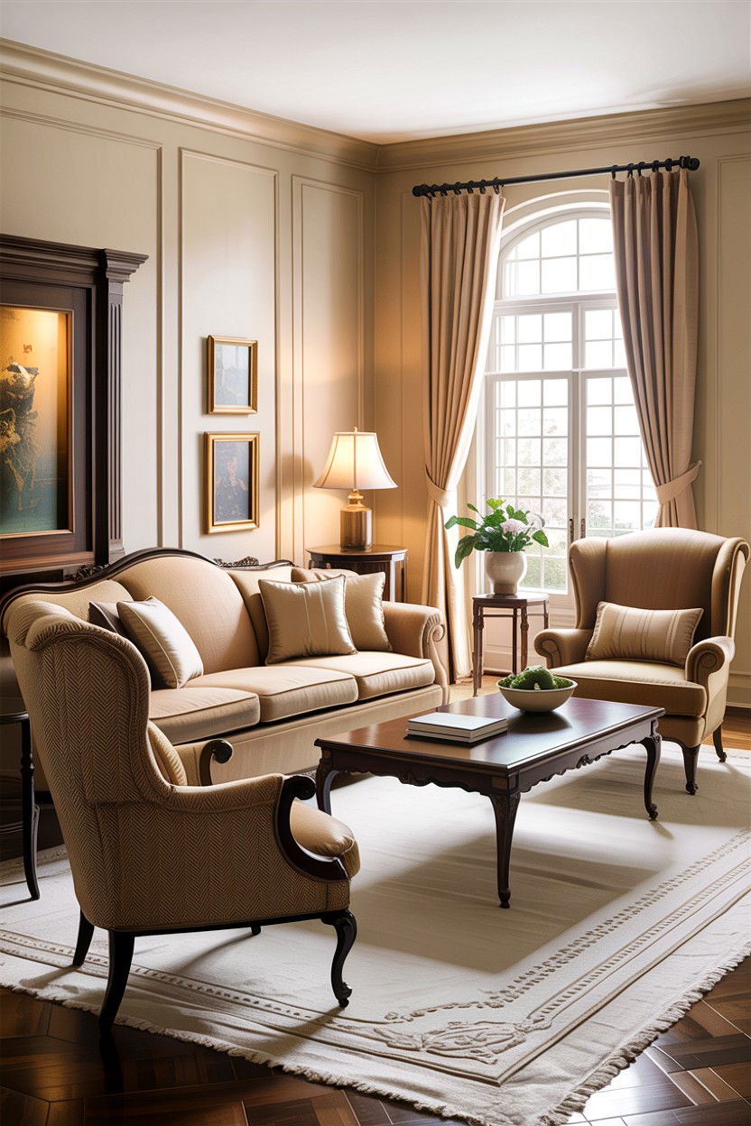 Formal Beige Living Room Furniture - 30 traditional beige living room ideas