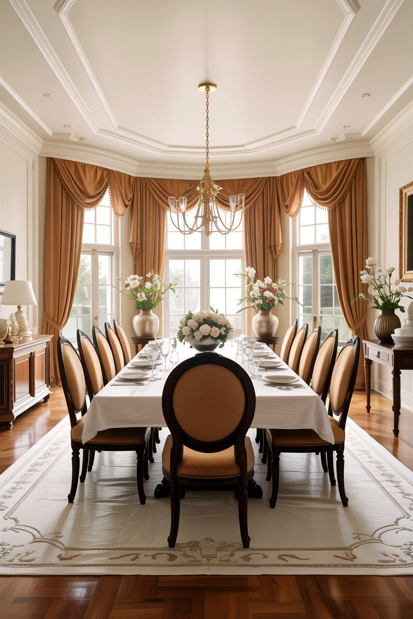 Formal Dining Room - 30 tan and white dining room ideas