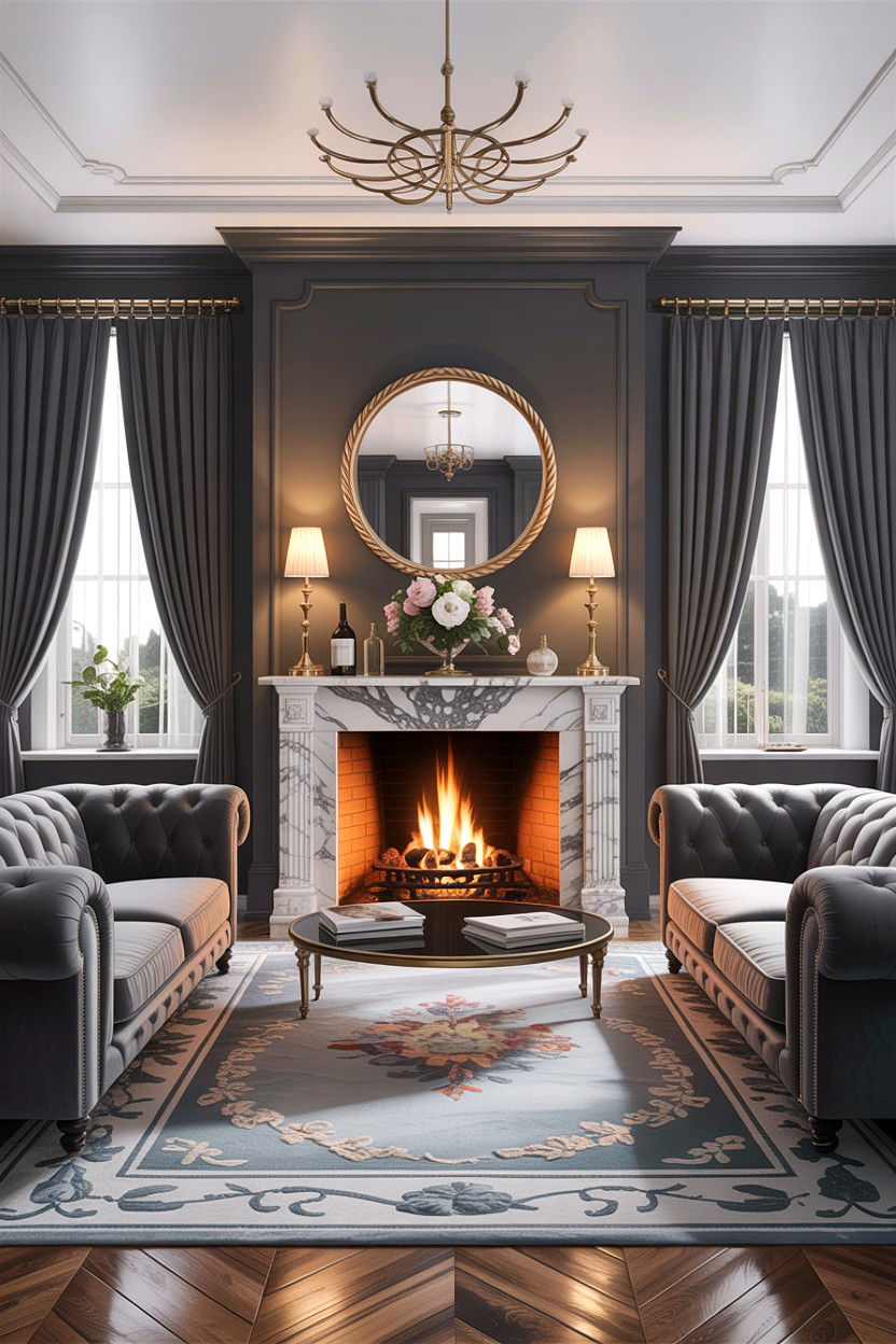 Formal Gray Living Room - 30 living room gray furniture ideas