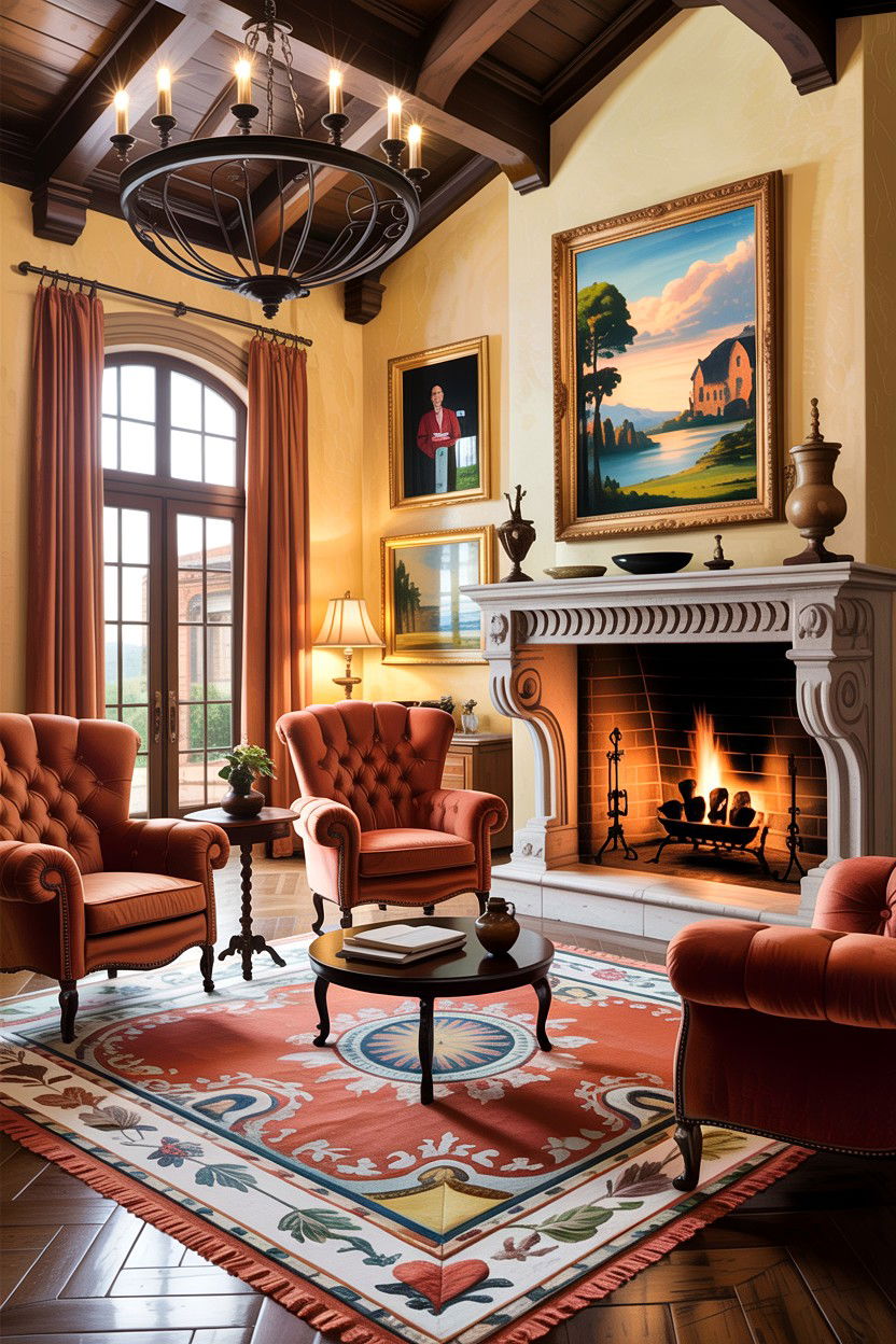 Formal Tuscan Living Room - 30 living room Tuscan furniture ideas