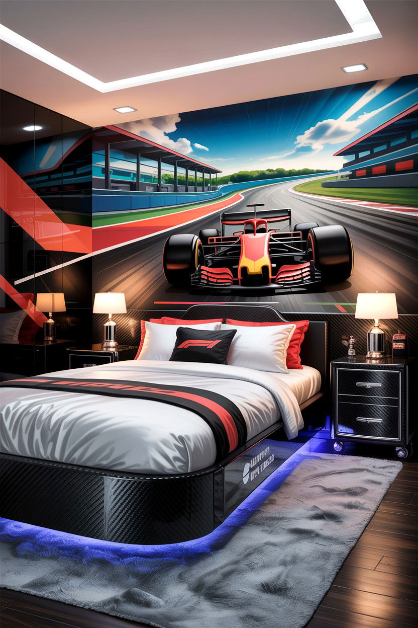 Formula bedroom - 30 car themed bedroom ideas