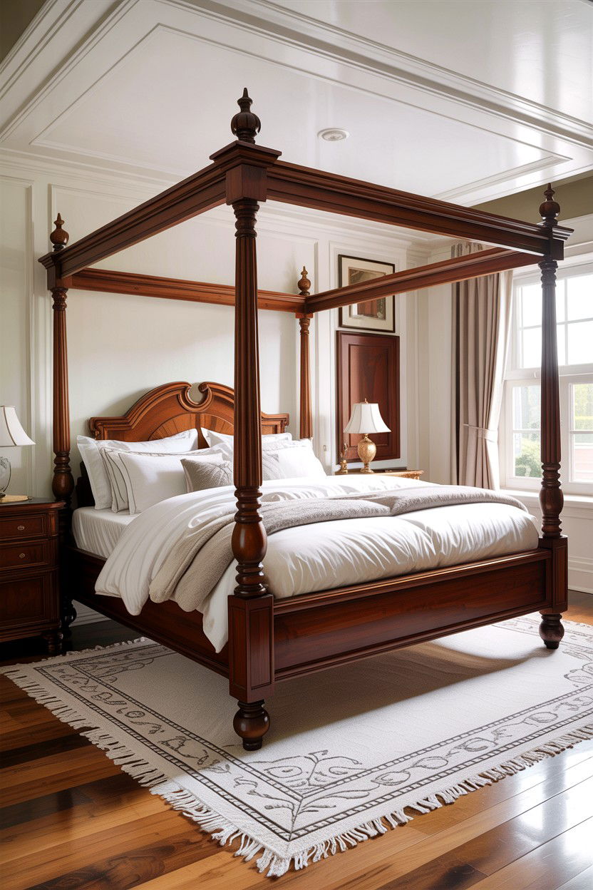 Four Poster Bed Frame - 30 bedroom bed ideas
