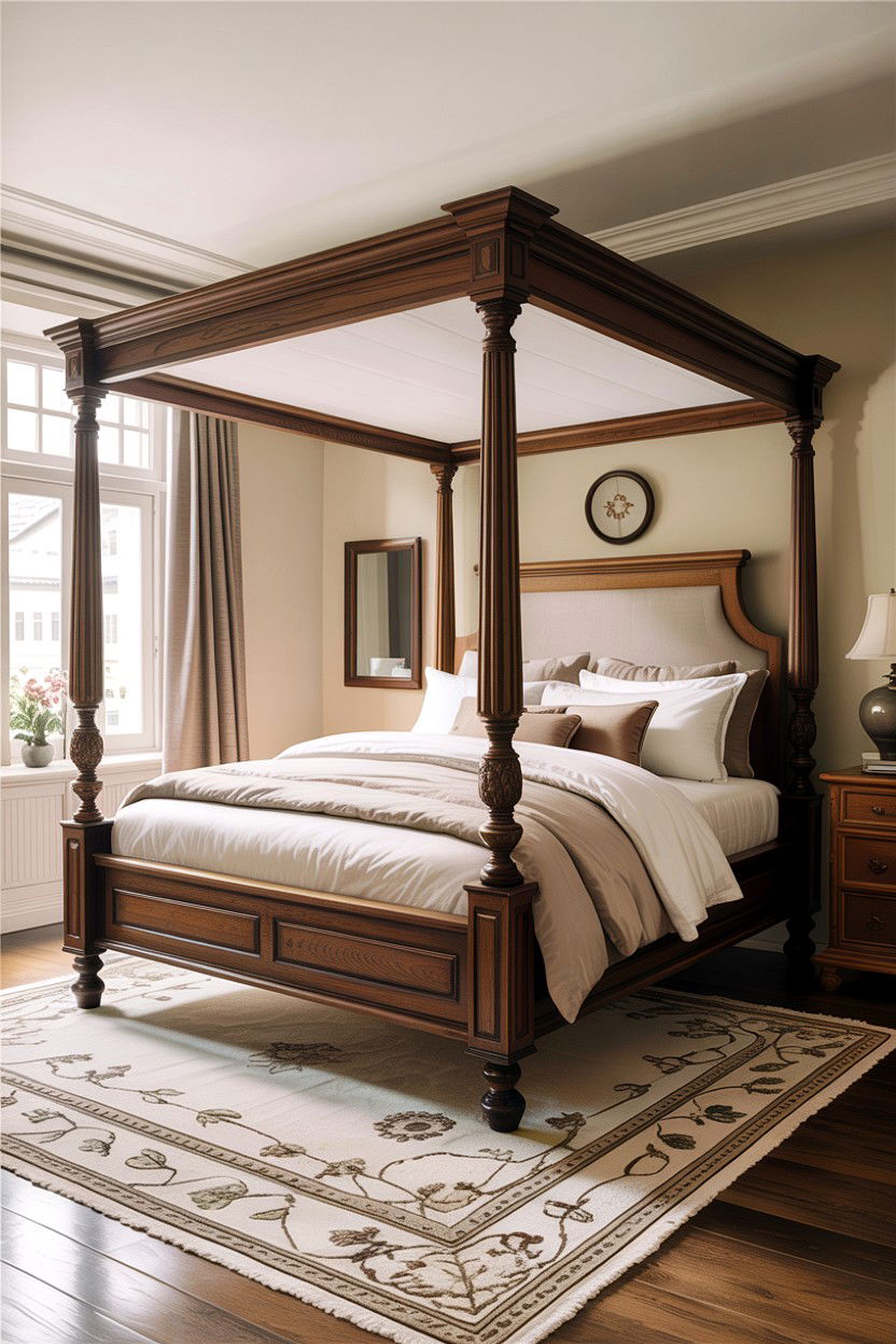 Four Poster Bed Layout - 30 bedroom furniture ideas
