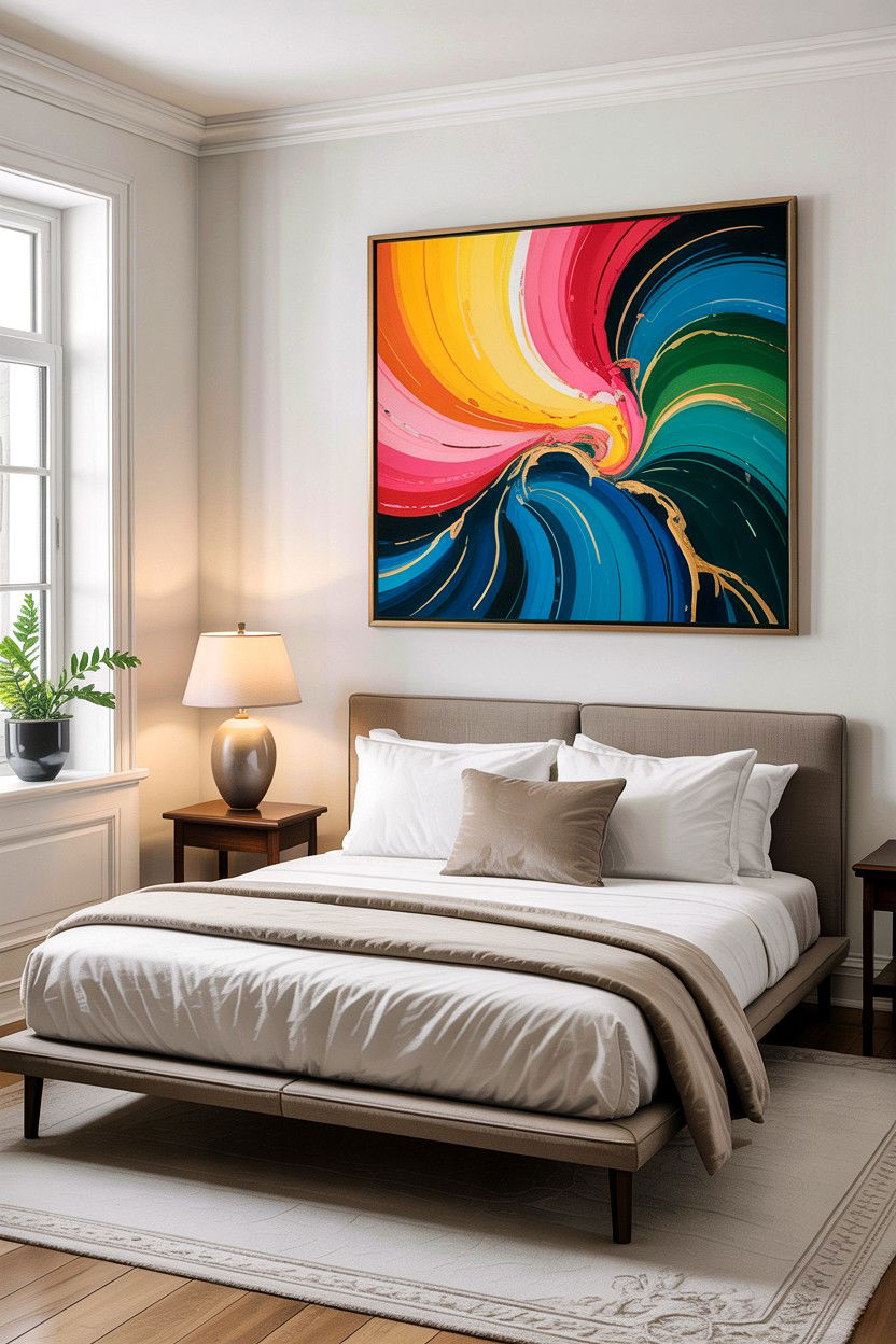 Framed Art - 30 bedroom wall ideas