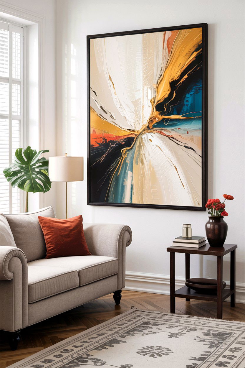 Framed art - 30 inexpensive living room ideas