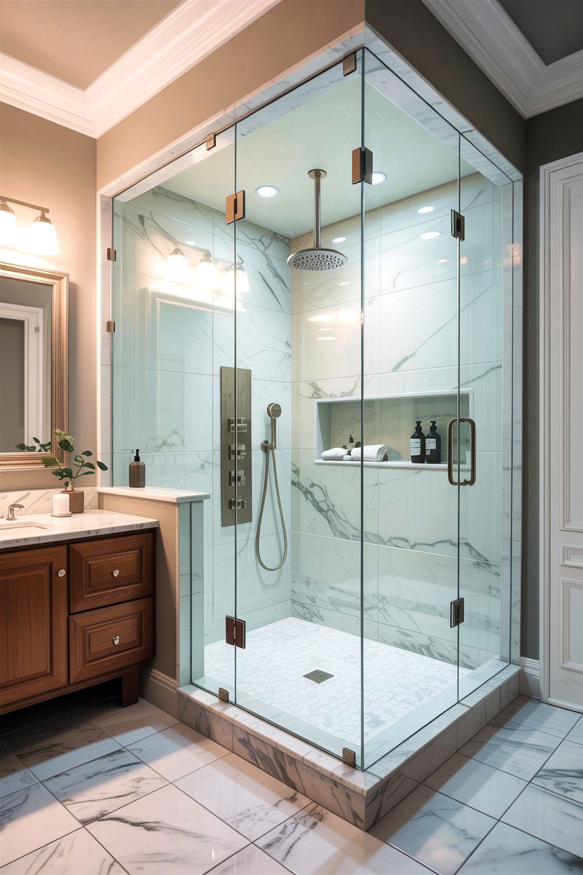 Frameless Glass Shower - 30 contemporary bathroom ideas