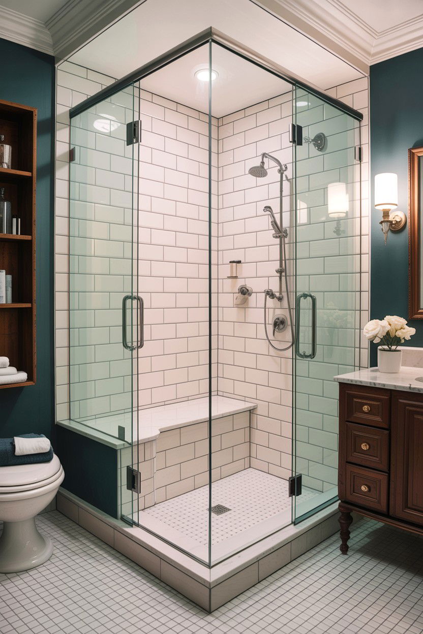 Frameless Glass Shower Door - 30 classic bathroom ideas