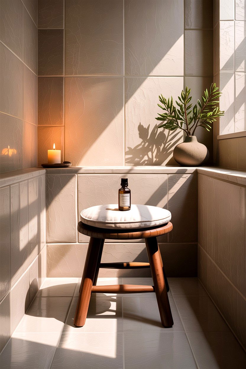 Frankincense Bathroom Meditation Corner - 30 bathroom aromatherapy ideas