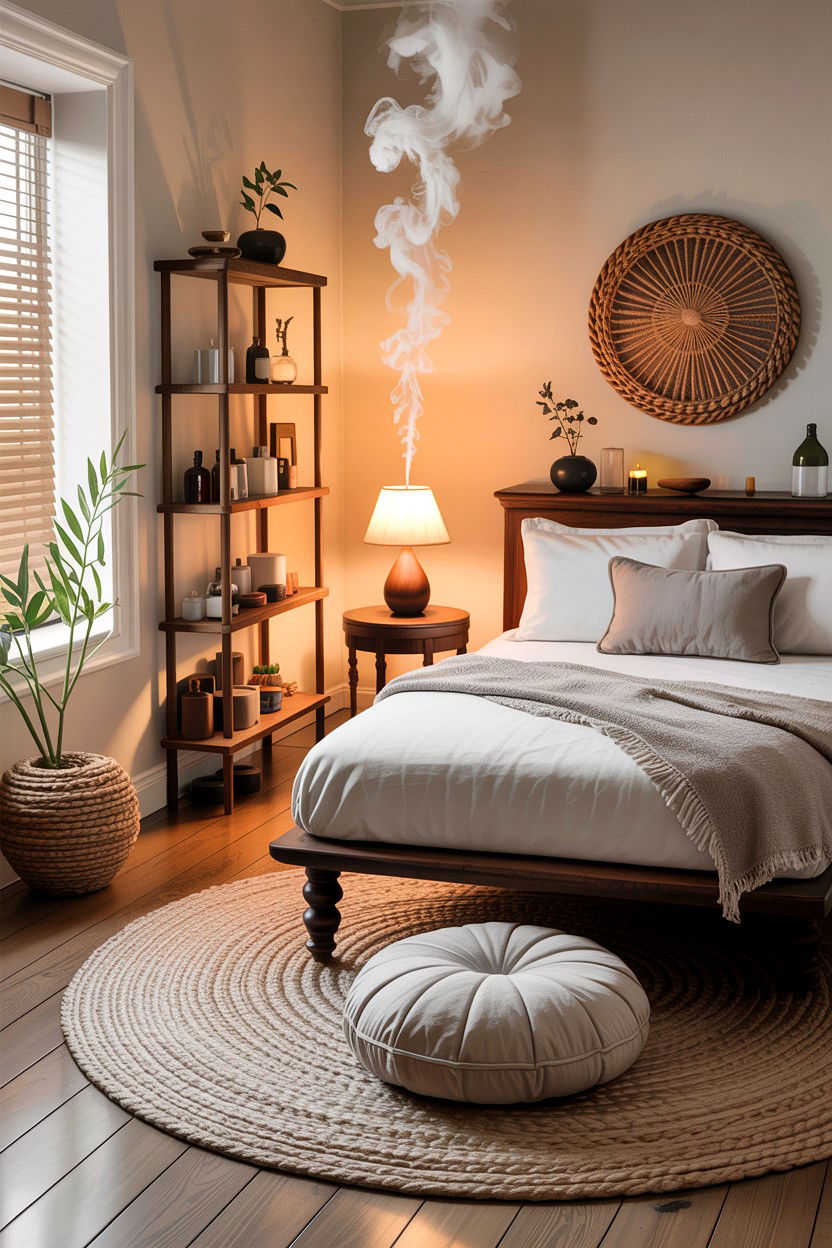 Frankincense Meditation Bedroom - 30 bedroom aromatherapy ideas