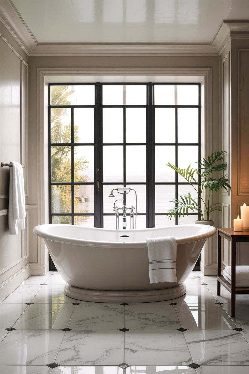 Freestanding Soaking Tub - 30 contractor bathroom ideas