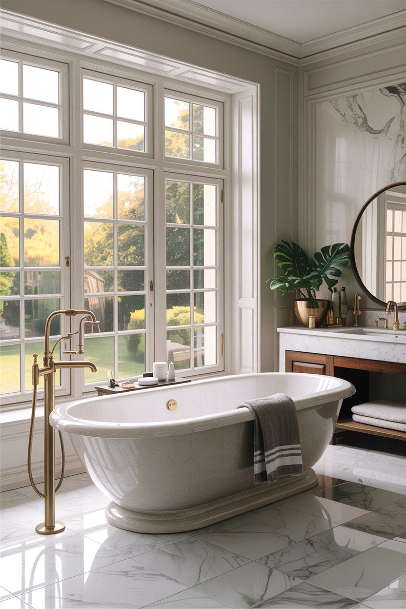Freestanding Soaking Tub - 30 high-end bathroom ideas