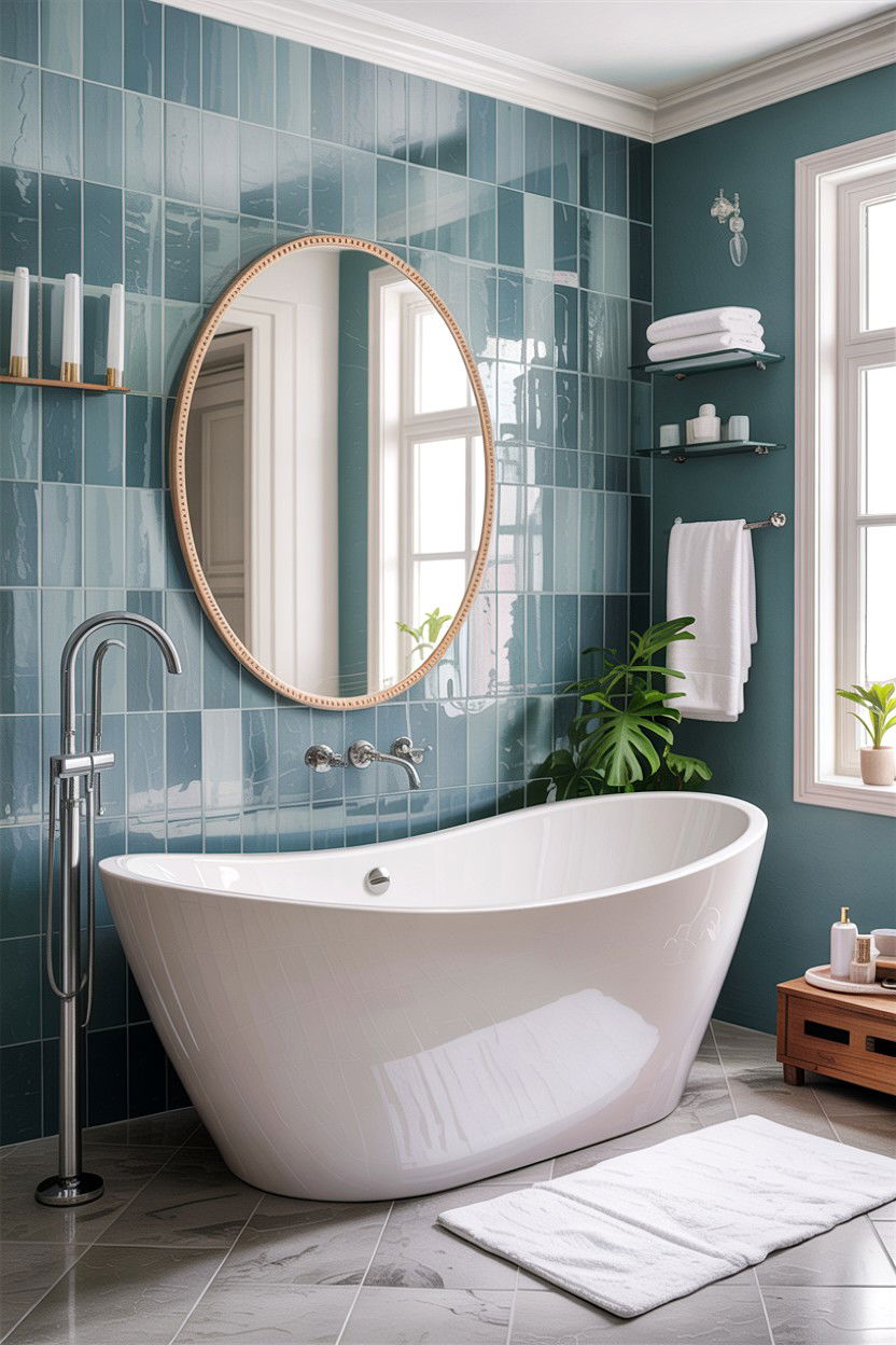 Freestanding Soaking Tub - 30 spacious bathroom ideas