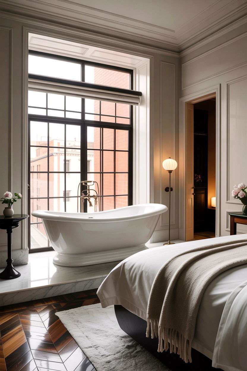 Freestanding Tub - 30 boutique hotel bedroom ideas