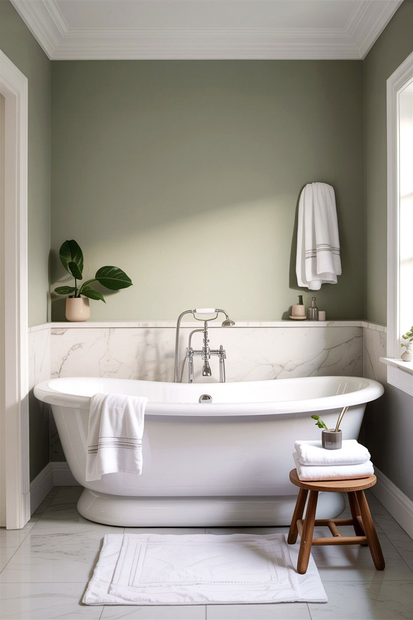 Freestanding soaking tub - 30 home spa bathroom ideas