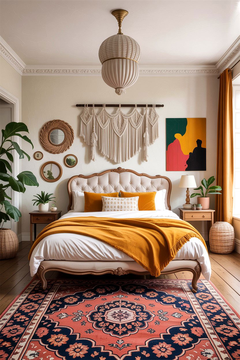 French Boho Bedroom - 30 French bedroom ideas