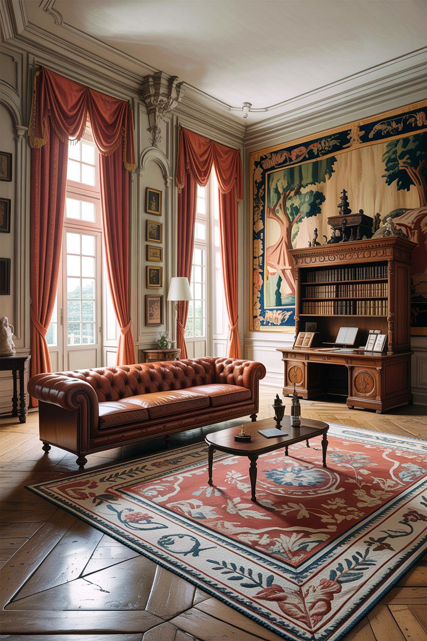 French Chateau Living Room - 30 French living room ideas