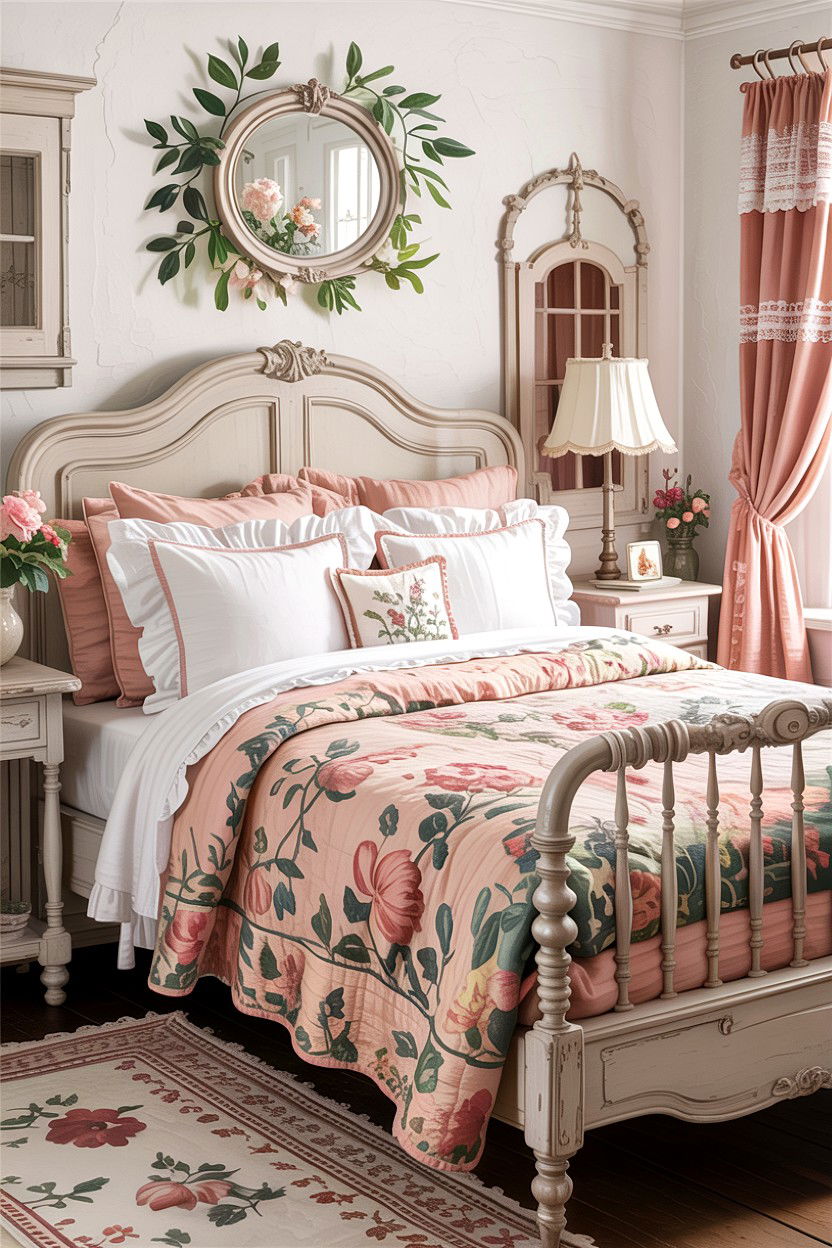 French Country Bedding - 30 bedroom layered bedding ideas