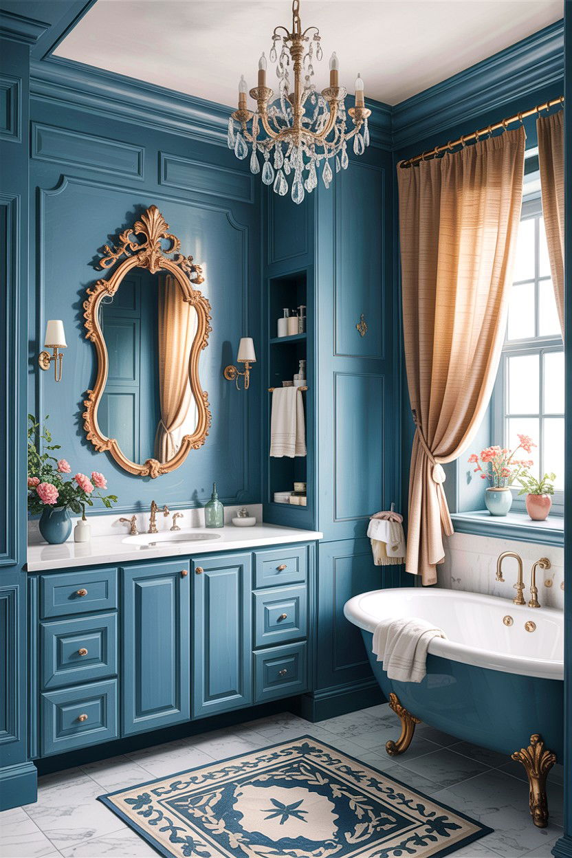French Country Blue Bathroom - 30 light blue bathroom ideas