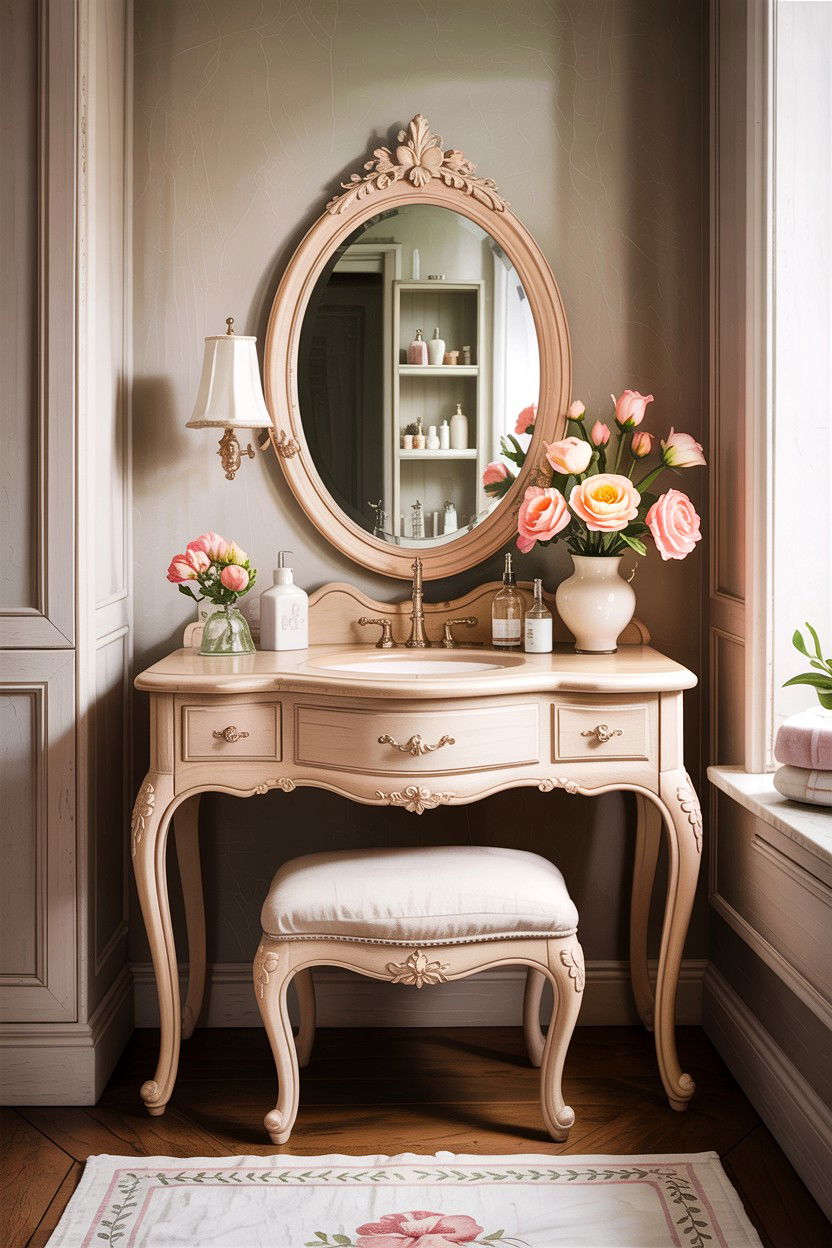 French Country Vanity - 30 bedroom vanity tables