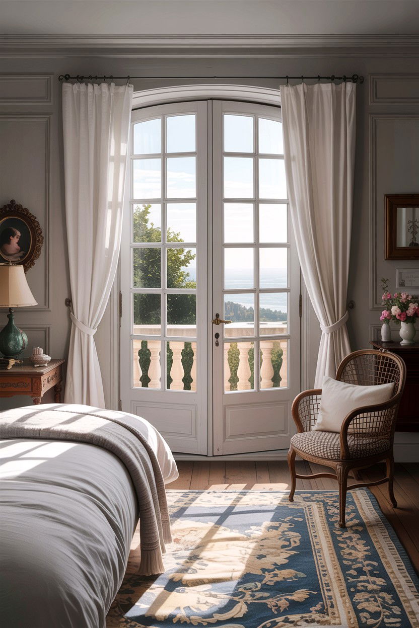 French Door Access - 30 French country bedroom ideas