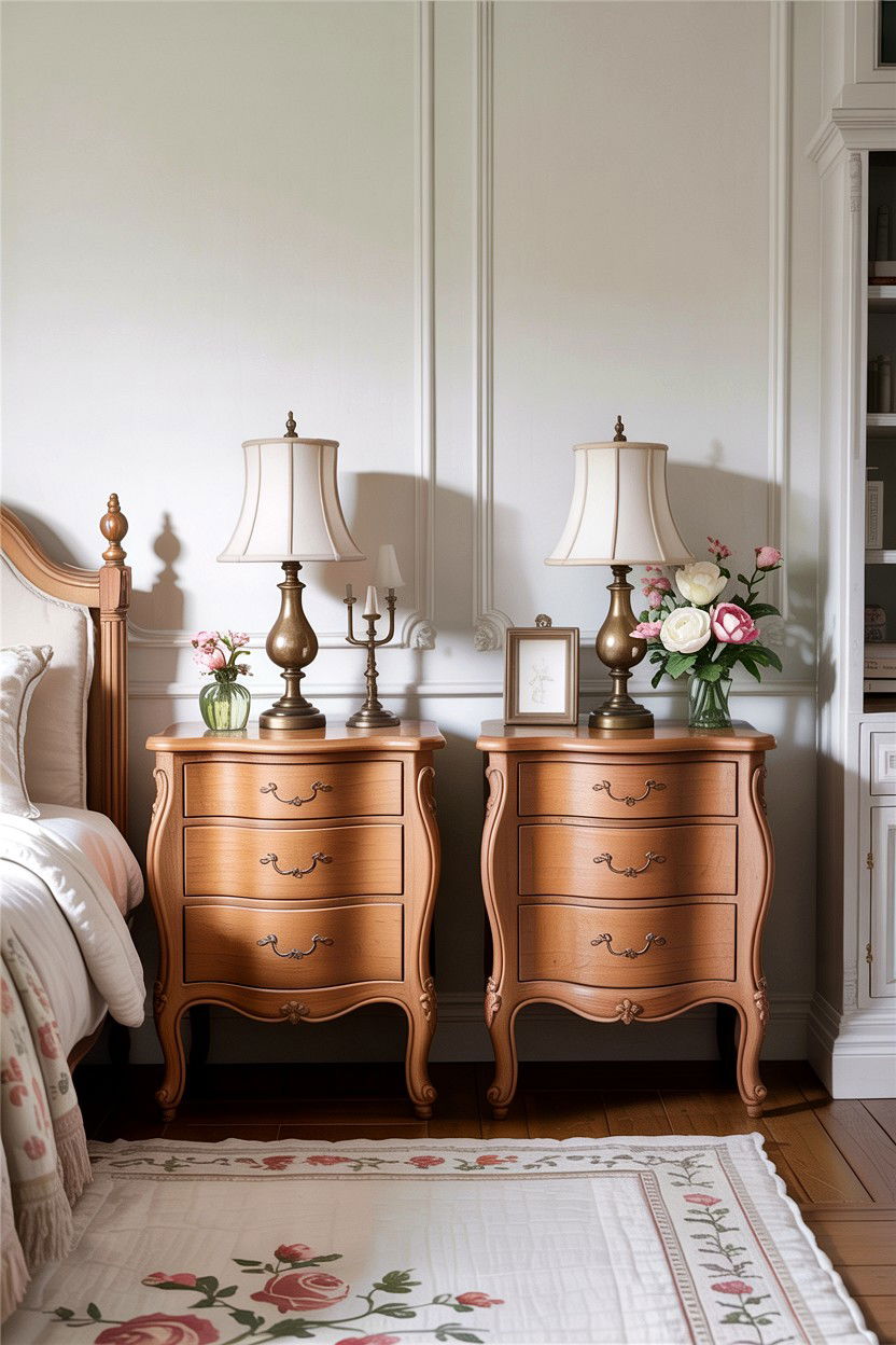 French Provincial Nightstand - 30 French country bedroom ideas