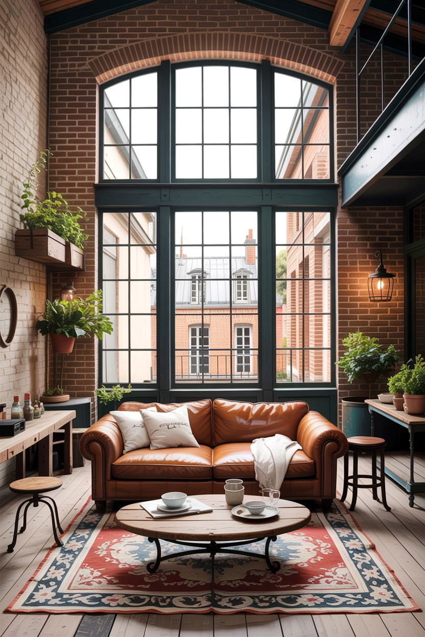 French loft style - 30 living room Parisian furniture ideas