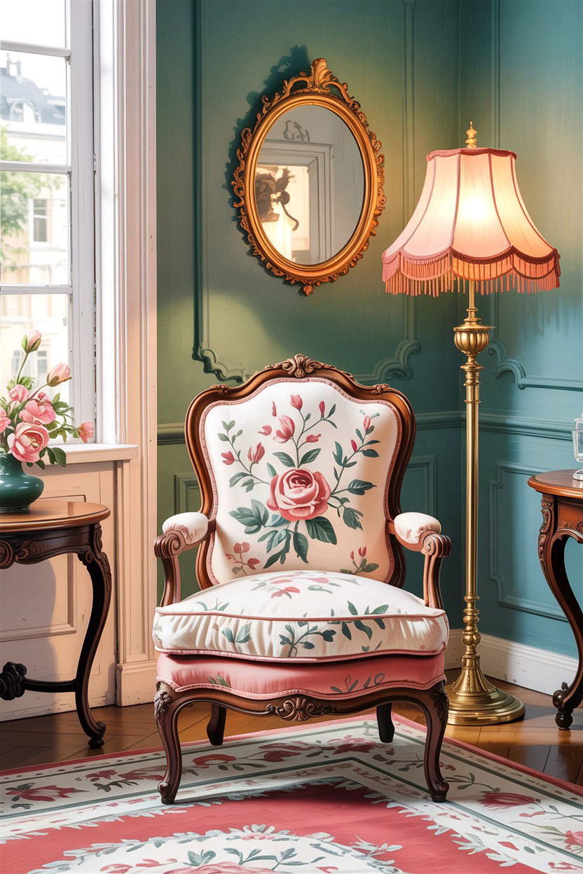 French provincial chair - 30 living room antique furniture ideas