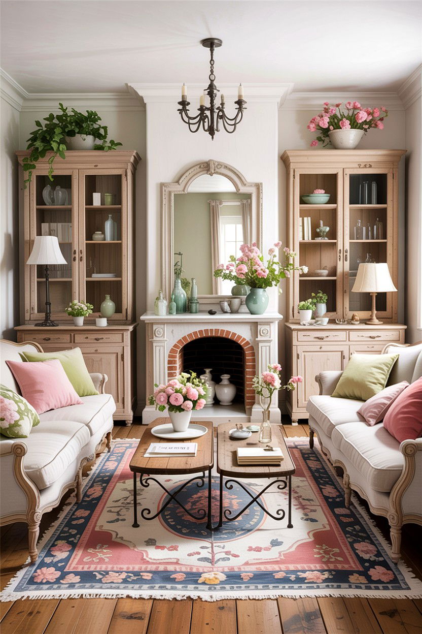 French provincial living room - 30 living room Parisian furniture ideas