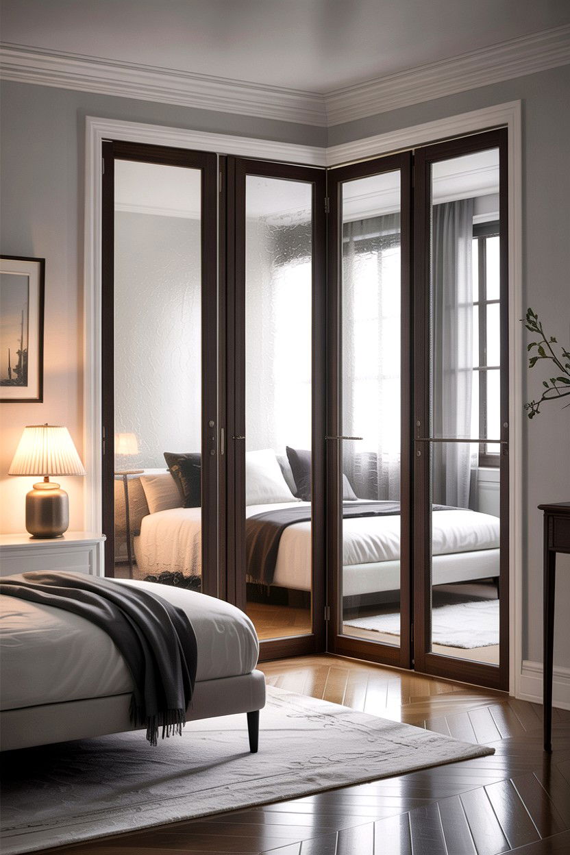 Frosted glass bedroom bifold doors - 30 bedroom bifold doors
