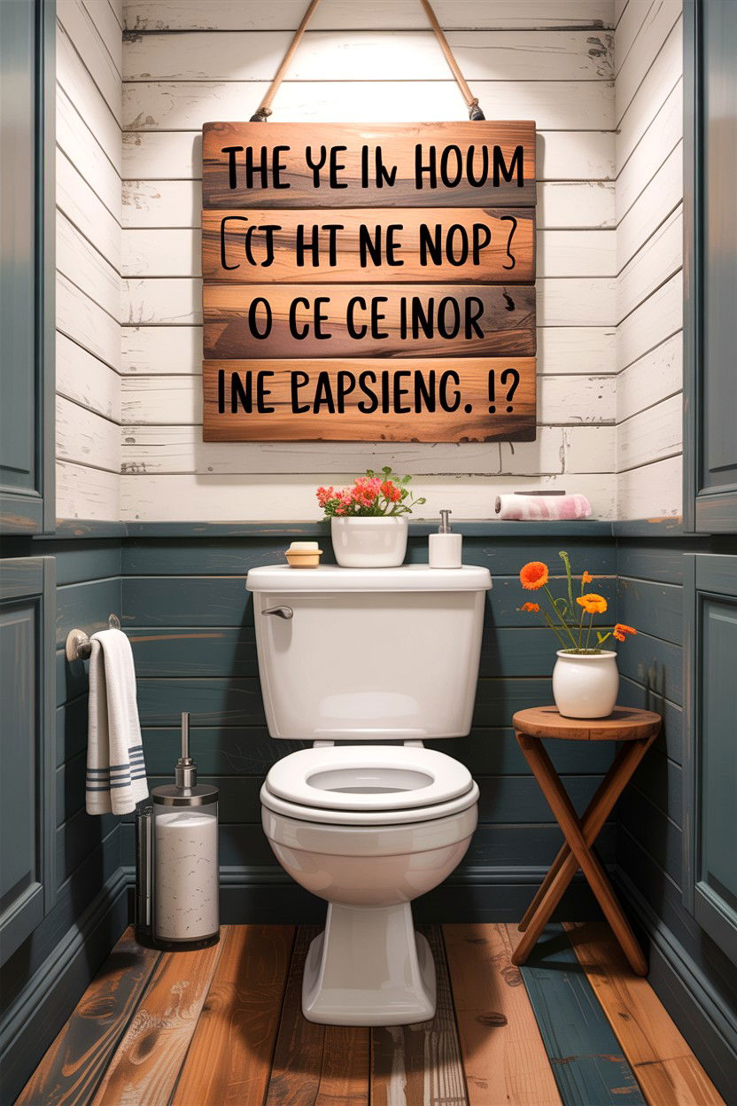 Funny Bathroom Sign - 30 bathroom conversation starter ideas