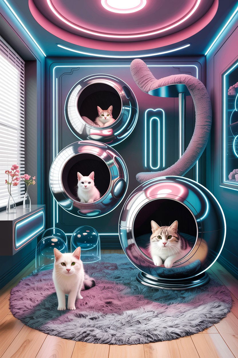 Futuristic Cat Sanctuary - 30 cat bedroom ideas