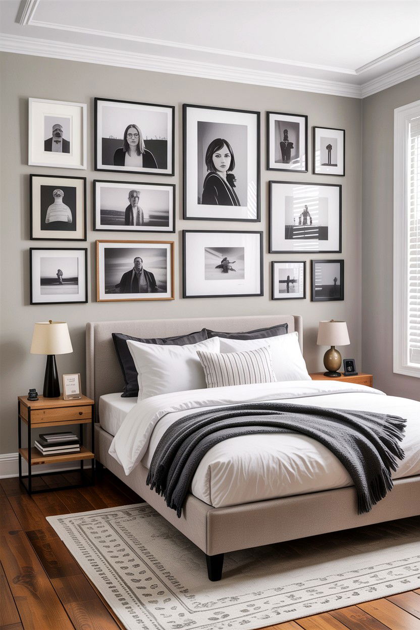 Gallery Wall - 30 bedroom accent walls