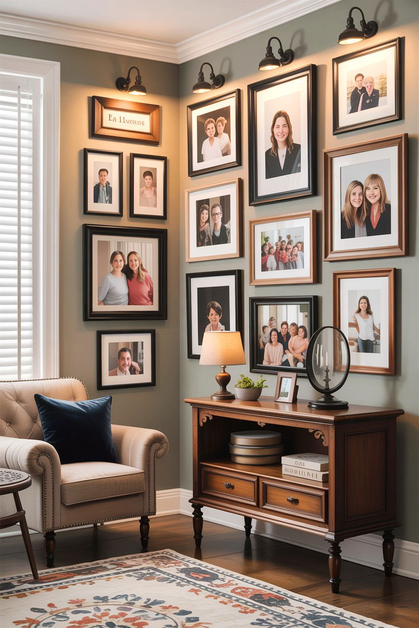 Gallery Wall Layout - 30 fixer upper living room ideas