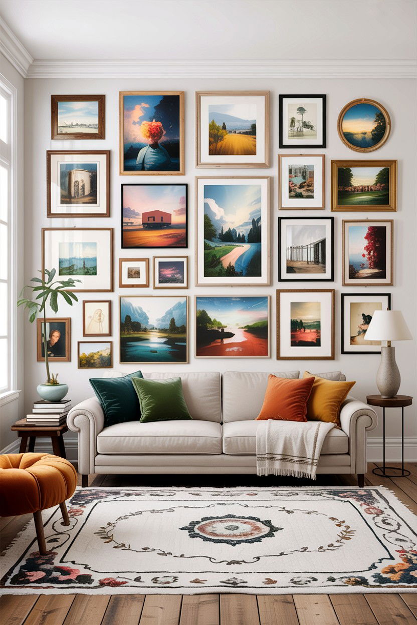 Gallery Wall Living Room - 30 easy living room ideas