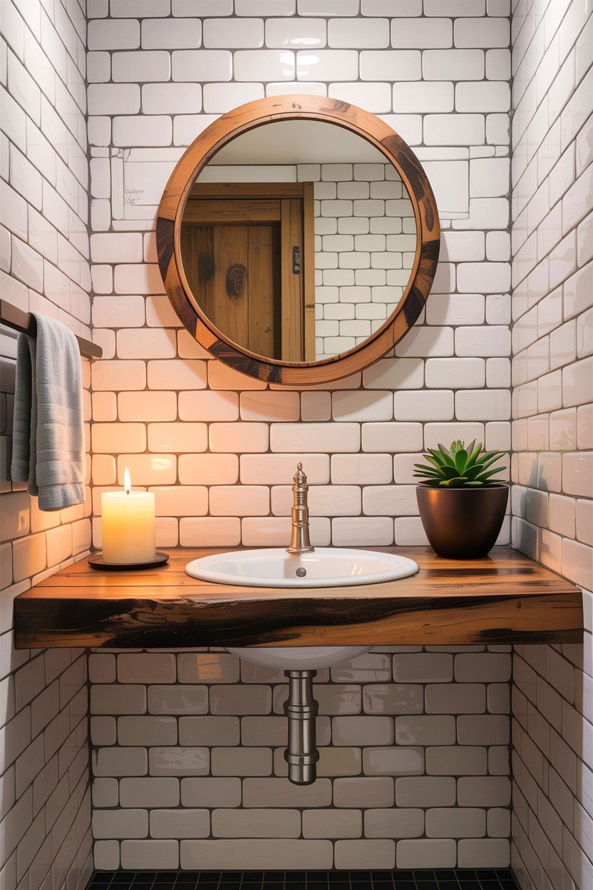 Galley Bathroom Floating Shelf - 30 galley bathroom ideas