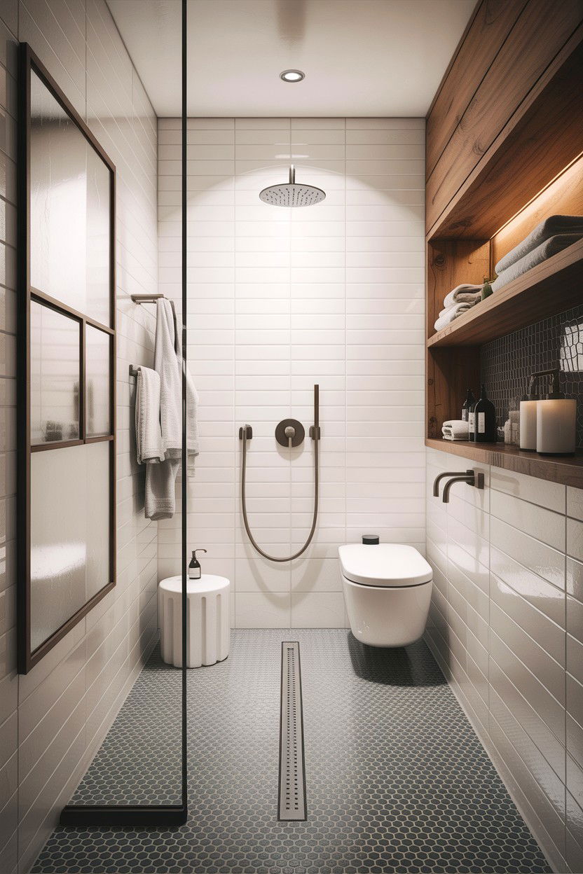 Galley Bathroom Wet Room - 30 galley bathroom ideas