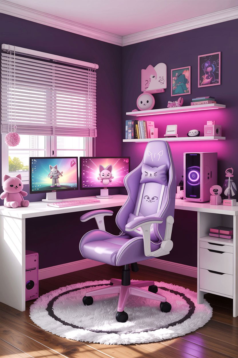 Gaming Girl Bedroom - 30 kawaii bedroom ideas