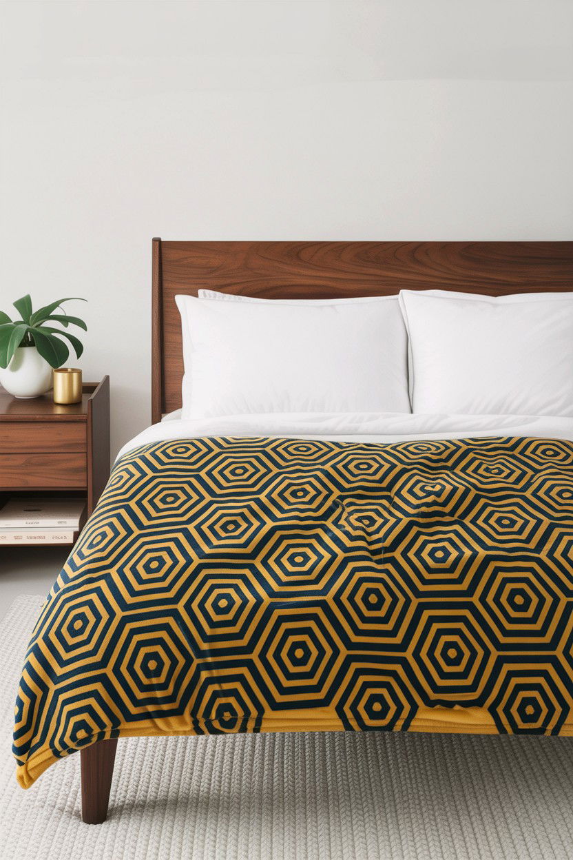 Geometric Fleece Blanket - 30 bedroom fleece blankets