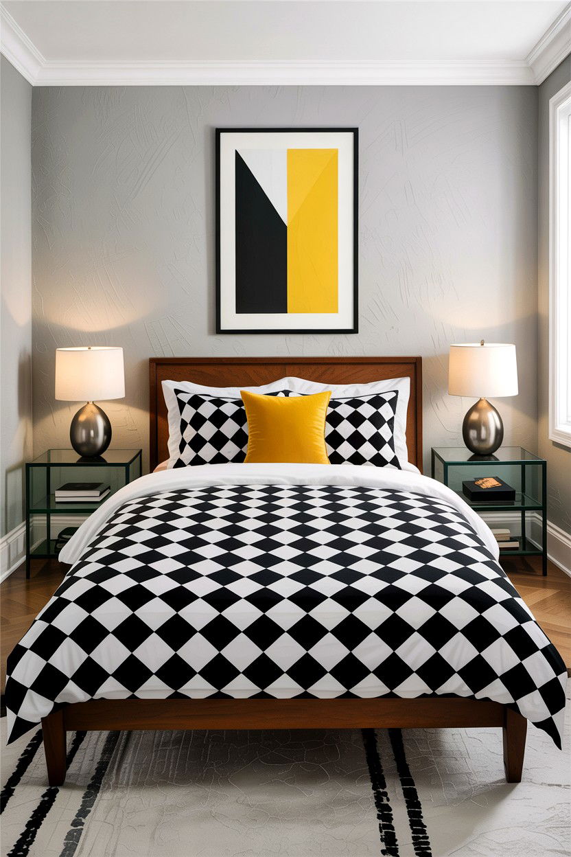 Geometric Pattern Duvet Cover - 30 bedroom duvet covers
