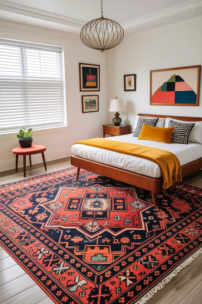 Geometric Persian Rug Bedroom - 30 bedroom Persian rugs