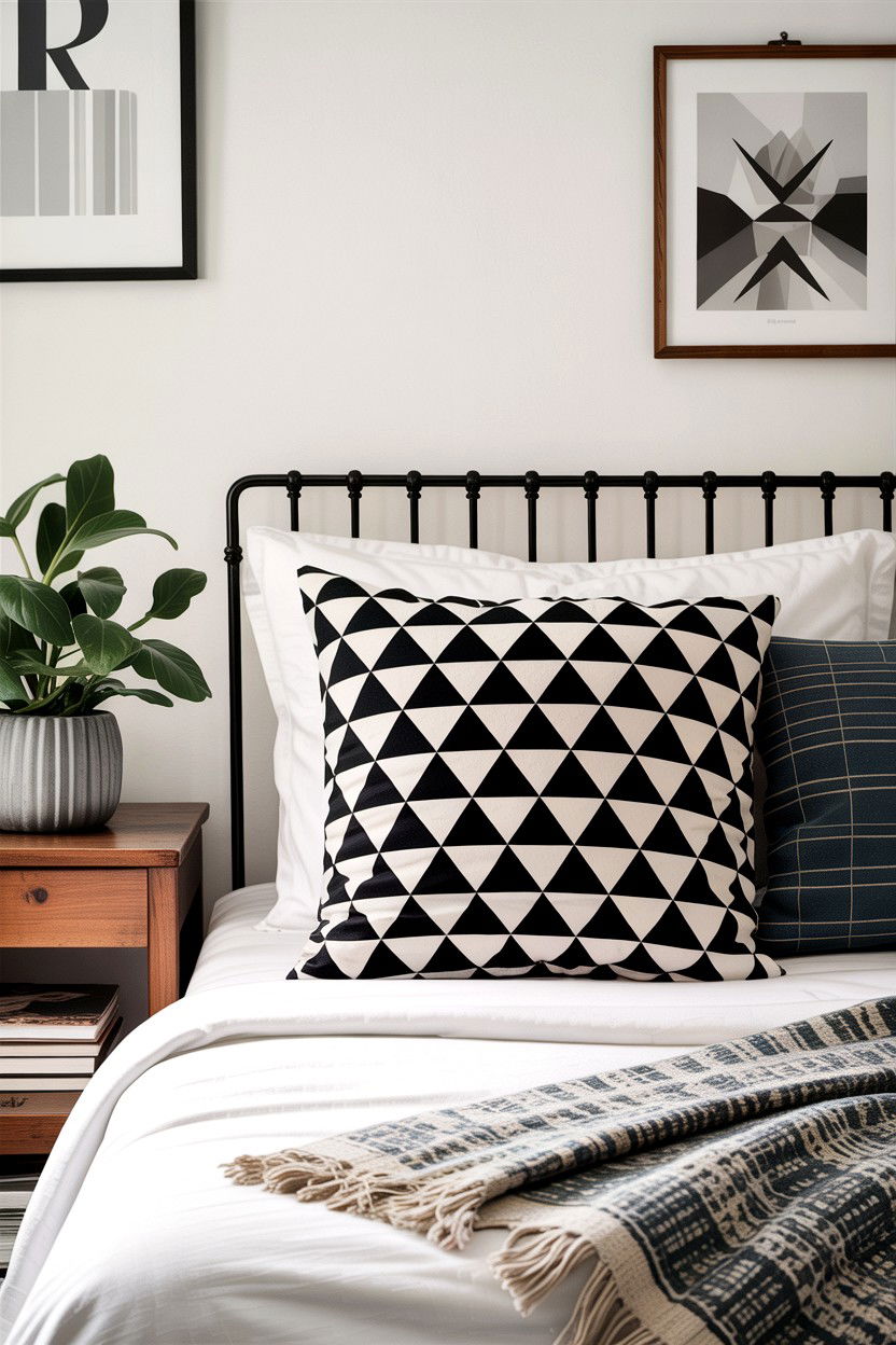 Geometric Print Pillow - 30 bedroom throw pillows