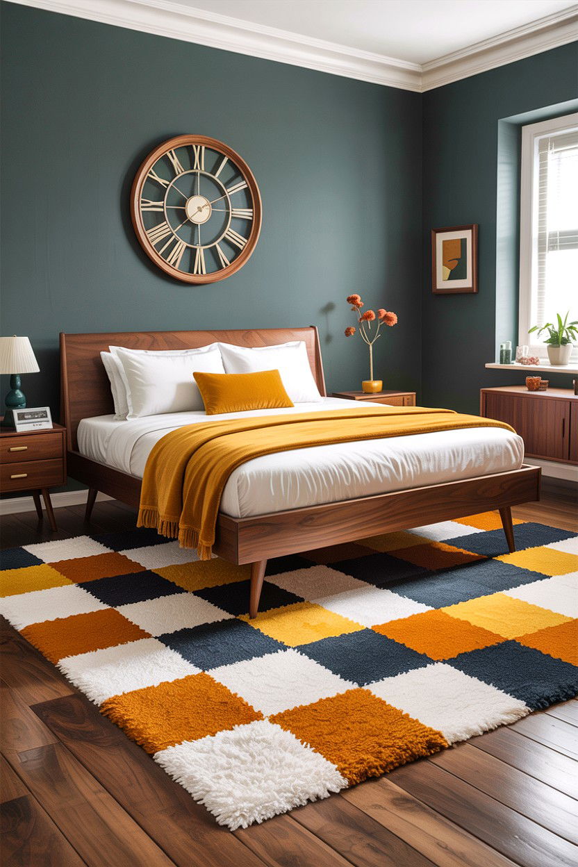 Geometric Shag Rug - 30 bedroom shag rugs