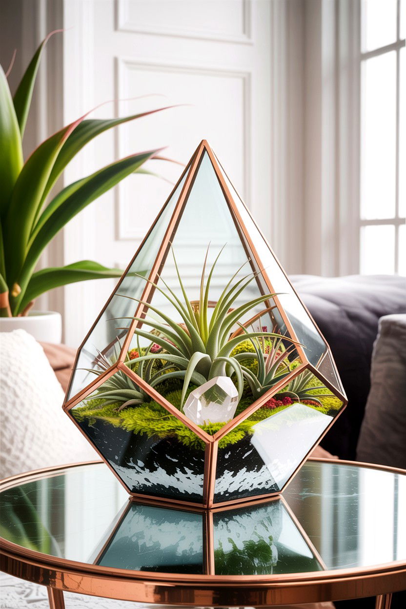 Geometric terrarium - 30 bedroom terrariums