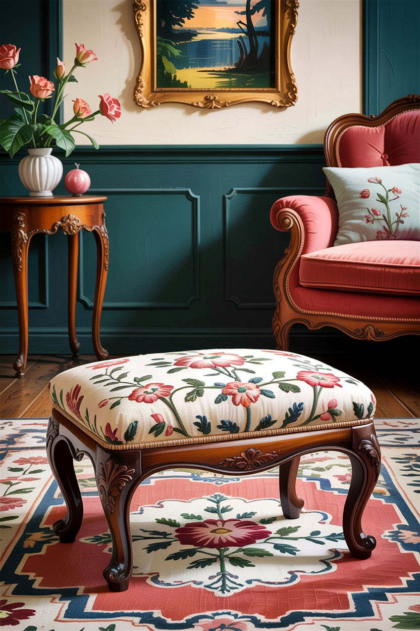 Georgian style footstool - 30 living room Georgian furniture ideas