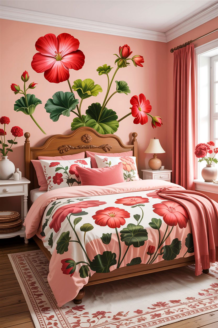 Geranium Flower Bedroom - 30 bedroom aromatherapy ideas